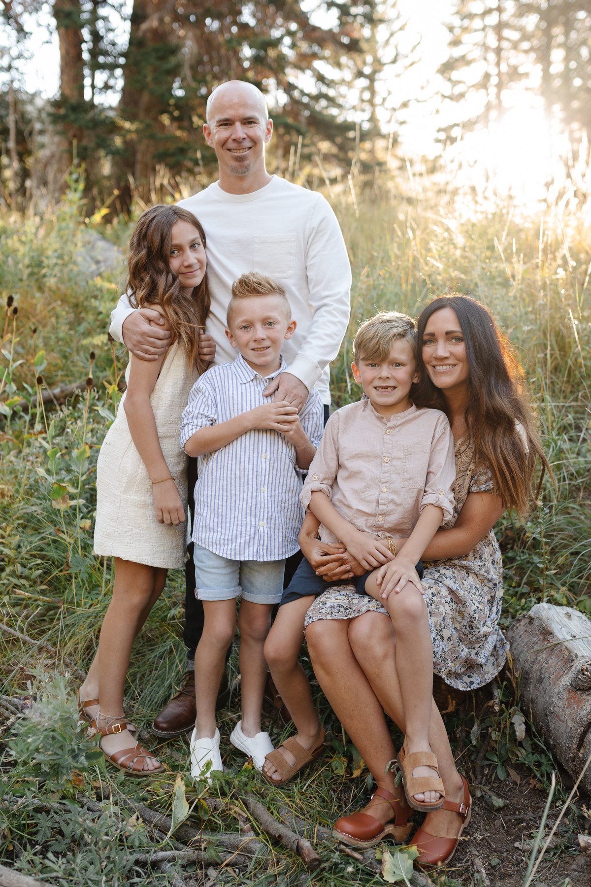 Kenzie Byington, design partner, with her family